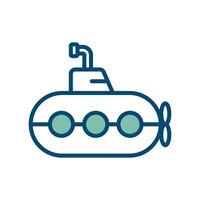 submarino icono vector diseño modelo en blanco antecedentes