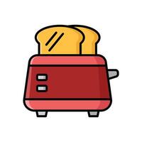 toaster icon vector design template in white background