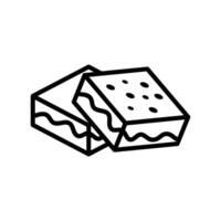 Brownies icono vector diseño modelo en blanco antecedentes