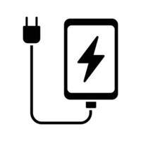 phone charger icon vector design template in white background