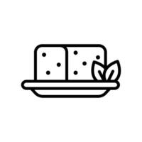 tofu icono vector diseño modelo en blanco antecedentes