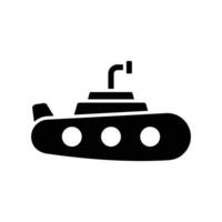 submarino icono vector diseño modelo en blanco antecedentes