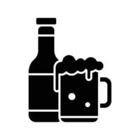 cerveza icono vector diseño modelo en blanco antecedentes