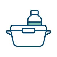 lunch box icon vector design template in white background