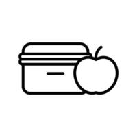 lunch box icon vector design template in white background