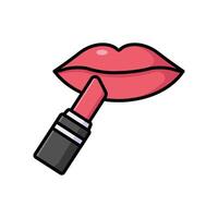 lipstick icon vector design template in white background