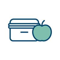 lunch box icon vector design template in white background