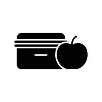 lunch box icon vector design template in white background