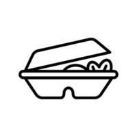 lunch box icon vector design template in white background