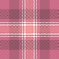 Punk fabric background tartan, cell plaid check texture. Room seamless vector pattern textile in red and antique white colors.