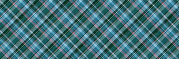Selection fabric vector seamless, skill textile tartan plaid. Couch background pattern texture check in cyan and teal colors.