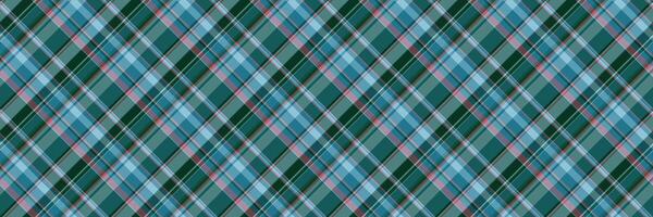 Selection fabric vector seamless, skill textile tartan plaid. Couch background pattern texture check in cyan and teal colors.