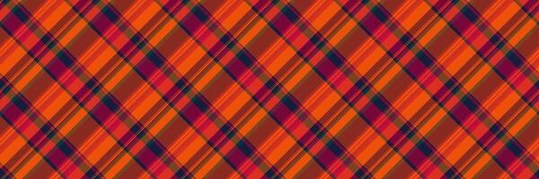 Large pattern texture fabric, display vector background check. Newborn tartan seamless textile plaid in red and pink colors.