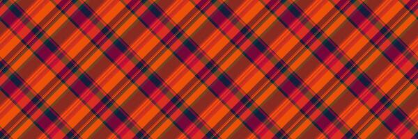 Large pattern texture fabric, display vector background check. Newborn tartan seamless textile plaid in red and pink colors.