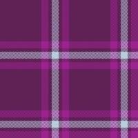 Plaid seamless pattern. Check fabric texture. Vector textile print.