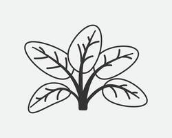 Sprout with leaf vector icon. Plant symbol of nature and environment.