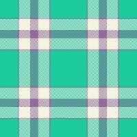 Plaid seamless pattern in green. Check fabric texture. Vector textile print.