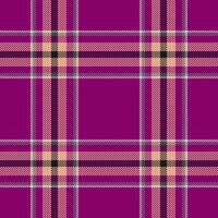 Plaid seamless pattern. Check fabric texture. Vector textile print.
