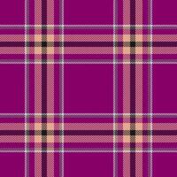 Plaid seamless pattern. Check fabric texture. Vector textile print.