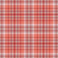 Plaid seamless pattern in red. Check fabric texture. Vector textile print.