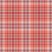 Plaid seamless pattern in red. Check fabric texture. Vector textile print.