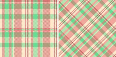 Texture background pattern of vector check fabric with a tartan seamless textile plaid. Set in spring colors. Modern carpets for stylish living rooms.