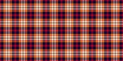 Curtain pattern tartan vector, artwork background texture check. Other seamless fabric plaid textile in orange and red colors. vector