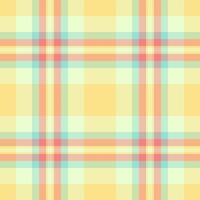 Marriage fabric background plaid, design pattern seamless texture. Ornament tartan check vector textile in light and yellow colors.