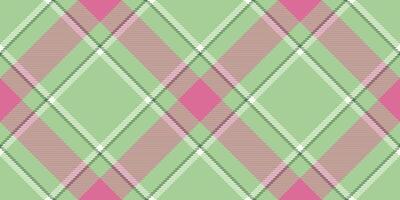 Realistic check fabric tartan, suit texture background vector. Infinity textile pattern plaid seamless in light and pale violet red colors. vector