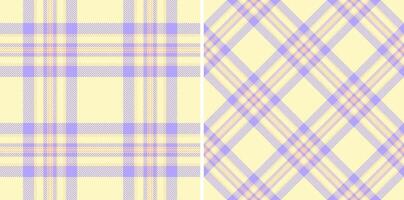Plaid texture tartan of vector fabric seamless with a background textile check pattern.