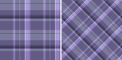 Plaid vector texture of seamless pattern textile with a tartan fabric background check. Set in space colors. Top fashion trends for the year.