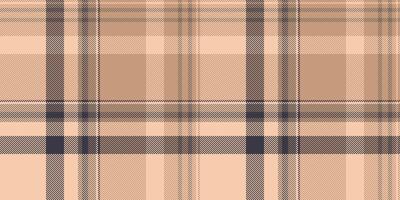 Tape vector textile check, wide plaid fabric background. Decorative tartan texture seamless pattern in orange and dark colors.