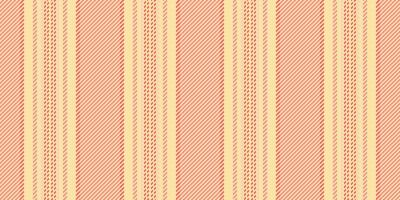 Sixties seamless vertical lines, flowing texture background pattern. Variation stripe fabric vector textile in navajo white and tulip colors.