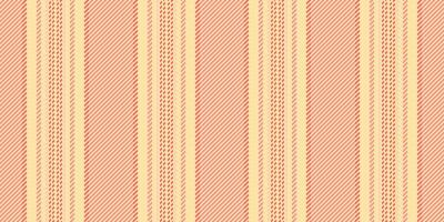 Sixties seamless vertical lines, flowing texture background pattern. Variation stripe fabric vector textile in navajo white and tulip colors.