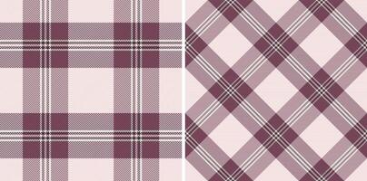 Tartan fabric pattern of textile background vector with a plaid check seamless texture. Set in fashionable colors. Herringbone patterns in fashion and design.