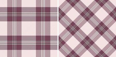 Tartan fabric pattern of textile background vector with a plaid check seamless texture. Set in fashionable colors. Herringbone patterns in fashion and design.