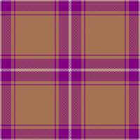 Plaid seamless pattern. Check fabric texture. Vector textile print.