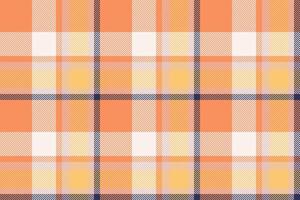 Plaid background, check seamless pattern in beige. Vector fabric texture for textile print, wrapping paper, gift card or wallpaper.