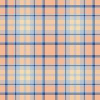 Plaid seamless pattern. Check fabric texture. Vector textile print.