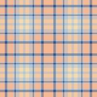 Plaid seamless pattern. Check fabric texture. Vector textile print.