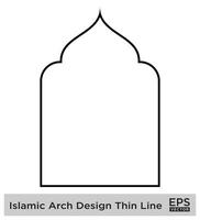 Islamic Arch Design Bold Line Outline Linear Black Stroke silhouettes Design pictogram symbol visual illustration vector