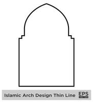 Islamic Arch Design Bold Line Outline Linear Black Stroke silhouettes Design pictogram symbol visual illustration vector