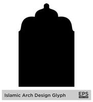 Islamic Arch Design Glyph Black Filled silhouettes Design pictogram symbol visual illustration vector