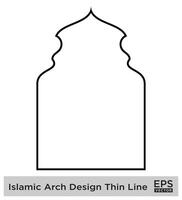 Islamic Arch Design Bold Line Outline Linear Black Stroke silhouettes Design pictogram symbol visual illustration vector