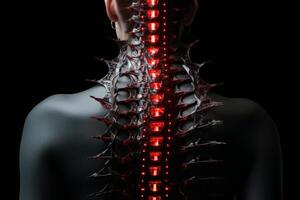 AI generated Intense Spine pain. Generate Ai photo