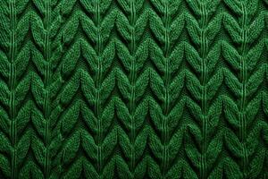 AI generated Vibrant Green sweater pattern. Generate Ai photo