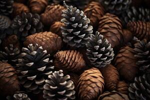 AI generated Majestic Pine cone fir tree. Generate Ai photo