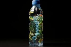 AI generated Durable Plastic water bottle. Generate Ai photo