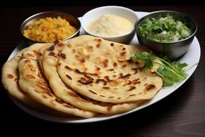 AI generated Tender Indian dal naan. Generate Ai photo