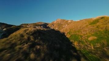 Flying Up A Mountain On A Sunny Day video